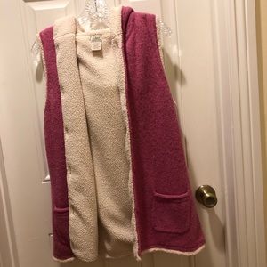 L. L. Bean Sherpa lined hooded vest